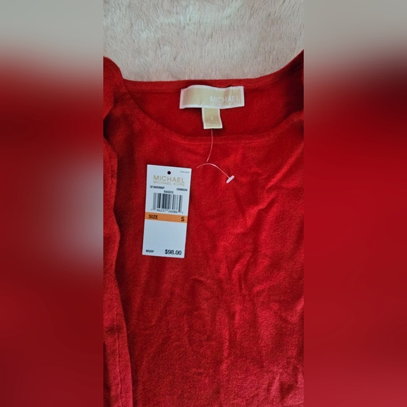 NWT MICHEAL Michael KorsMCrimson Long Sleeve TShirt/Blouse Size S - Picture 4 of 7